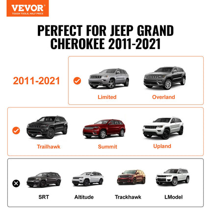 Stogo bagažinės skersiniai VEVOR Jeep Grand Cherokee (2011-2021), 90,72 kg