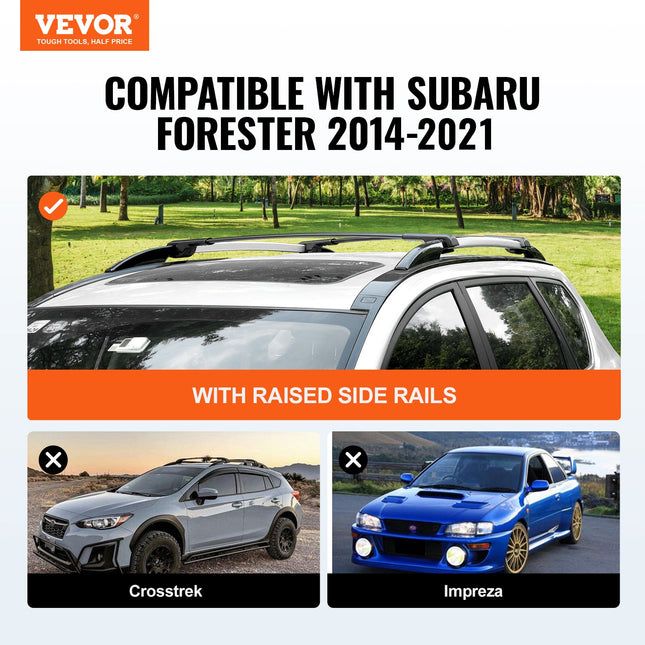 Stogo skersiniai VEVOR Subaru Forester (2014-2021), 90 kg keliamoji galia