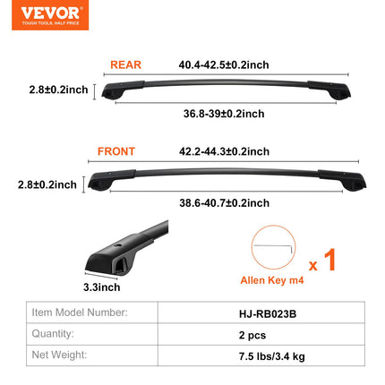 Stogo skersiniai VEVOR Subaru Forester (2014-2021), 90 kg keliamoji galia