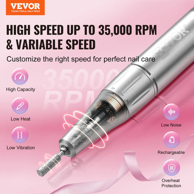 Elektrinė nagų dildė VEVOR UV-312, 35 000 aps./min.