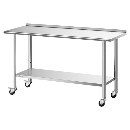 Nerūdijančio plieno darbo stalas VEVOR YH2-J-D-60, 61x152 cm