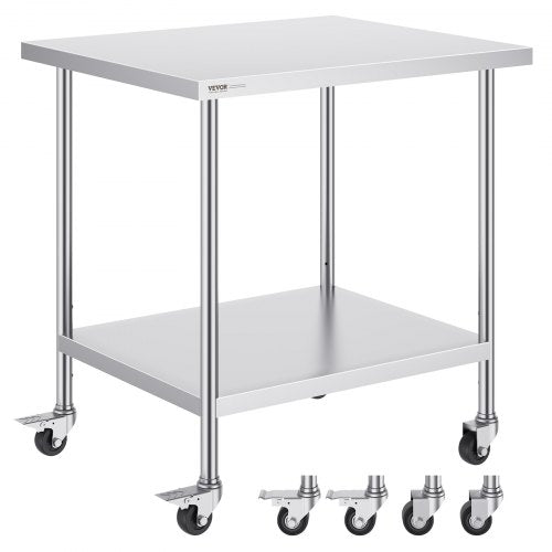Nerūdijančio plieno darbo stalas VEVOR HETG-30*36, 762x914 mm