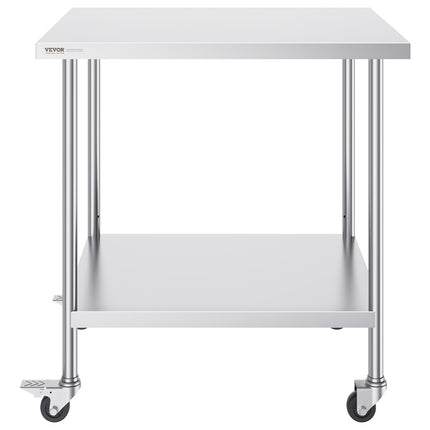 Nerūdijančio plieno darbo stalas VEVOR GZT760*455J, 762 x 457 mm