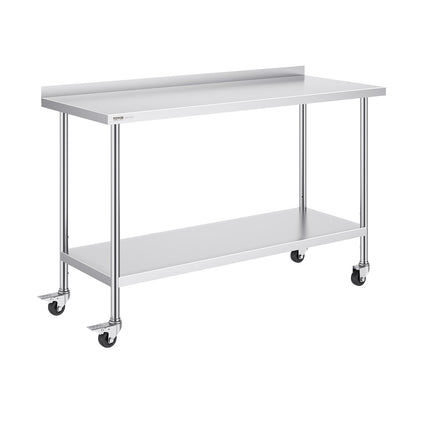 Nerūdijančio plieno darbo stalas VEVOR HETG-24*60-L, 152 x 61 cm