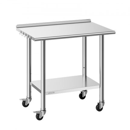 Nerūdijančio plieno darbo stalas VEVOR YH2-J-D-36, 61x91 cm