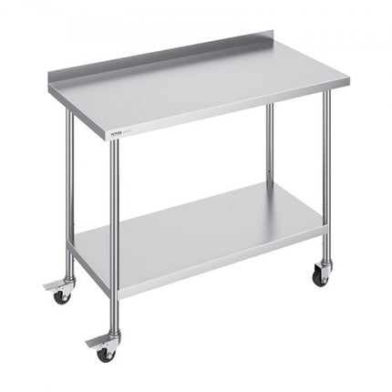 Nerūdijančio plieno darbo stalas VEVOR HETG-24*48-L, 610 x 1219 mm