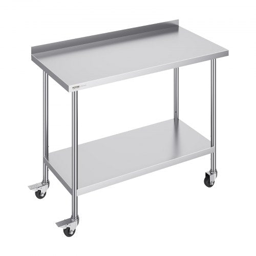 Nerūdijančio plieno darbo stalas VEVOR HETG-24*48-L, 610 x 1219 mm