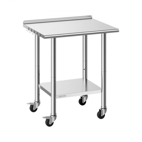 Nerūdijančio plieno darbo stalas VEVOR YH2-J-D-30, 61x76 cm