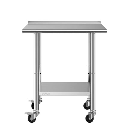 Nerūdijančio plieno darbo stalas VEVOR YH2-J-D-30, 61x76 cm
