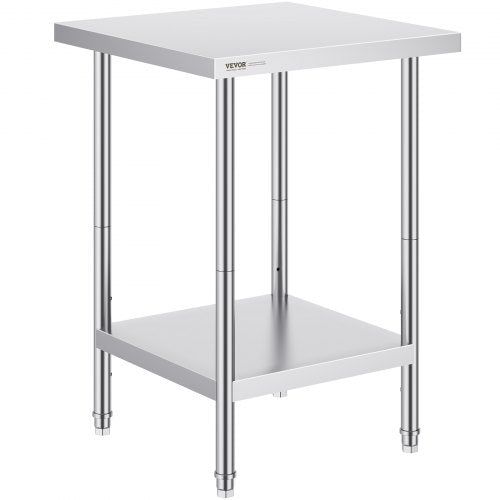 Nerūdijančio plieno paruošimo stalas VEVOR GZT610*610T, 610 x 610 x 864 mm