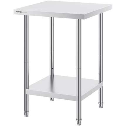 Nerūdijančio plieno paruošimo stalas VEVOR GZT610*610T, 610 x 610 x 864 mm
