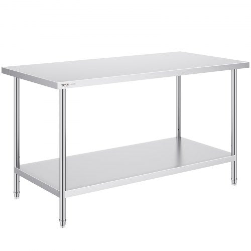 Nerūdijančio plieno paruošimo stalas VEVOR HET-30*60, 76 x 152 cm