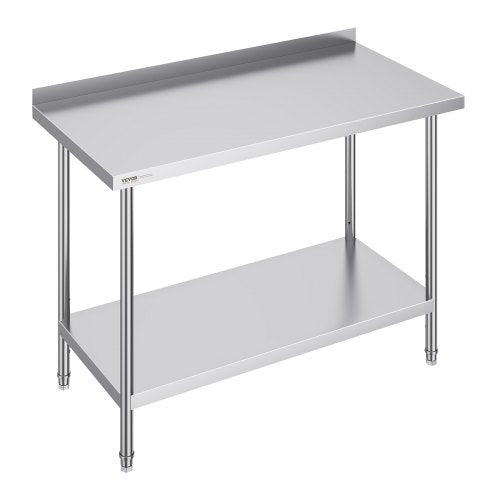Nerūdijančio plieno darbo stalas VEVOR HET-24*48-L, 610 x 1219 mm