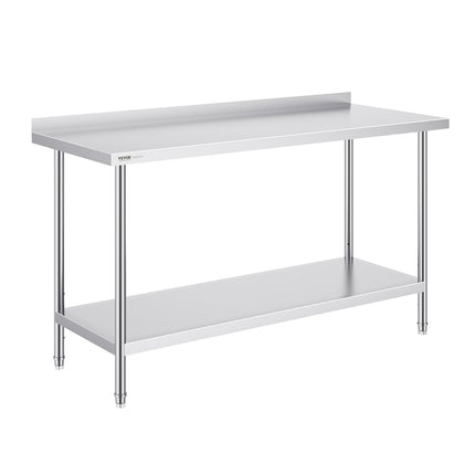 Nerūdijančio plieno darbo stalas VEVOR HET-24*60-L, 610x1524x914 mm