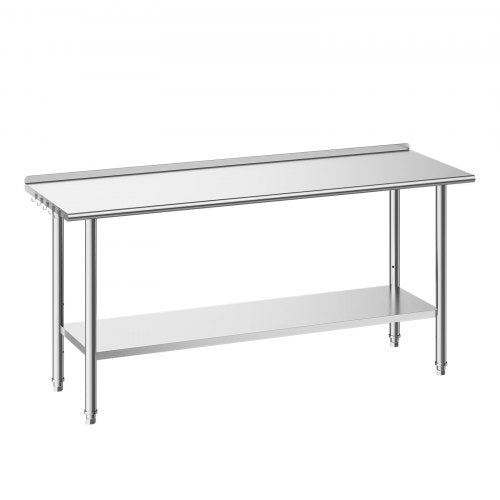 Nerūdijančio plieno darbo stalas VEVOR YH2-D-72, 61x183 cm