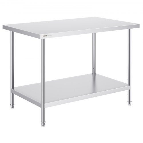 Nerūdijančio plieno paruošimo stalas VEVOR HET-30*48, 762 x 1219 mm