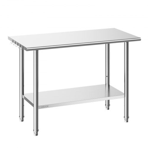 Nerūdijančio plieno darbo stalas VEVOR YH2-48, 61x122 cm