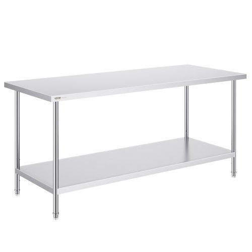 Nerūdijančio plieno paruošimo stalas VEVOR HET-30*72, 1829x762 mm
