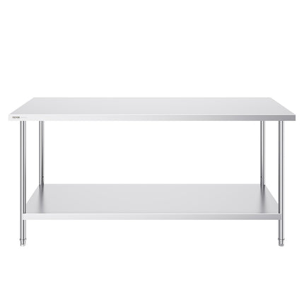 Nerūdijančio plieno paruošimo stalas VEVOR HET-30*72, 1829x762 mm