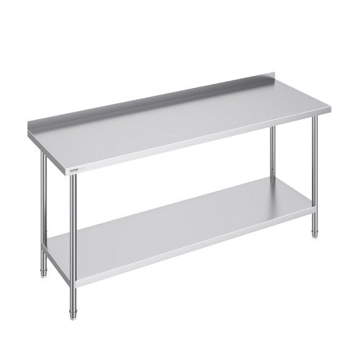 Nerūdijančio plieno darbo stalas VEVOR HET-24*72-L, 610x1829x914 mm