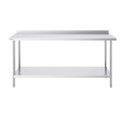 Nerūdijančio plieno darbo stalas VEVOR HET-24*72-L, 610x1829x914 mm