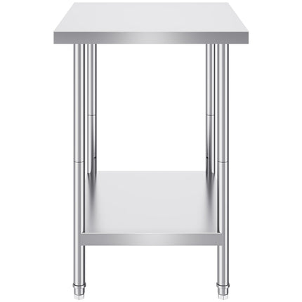 Nerūdijančio plieno darbo stalas VEVOR HET-24*30, 610 x 762 x 864 mm