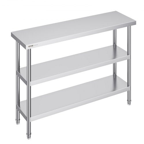 Nerūdijančio plieno darbo stalas VEVOR SCGZT1220*355T, 35,6x121,9 cm