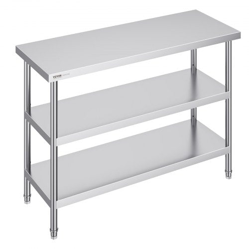 Nerūdijančio plieno darbo stalas VEVOR SCGZT1220*455T, 45,7x121,9 cm