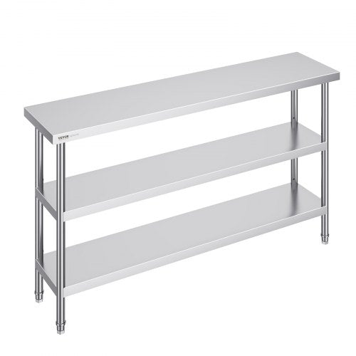 Nerūdijančio plieno darbo stalas VEVOR SCGZT1520*355T, 35,6x152,4 cm
