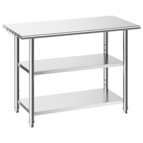 Nerūdijančio plieno darbo stalas VEVOR YH3-48, 61x122 cm