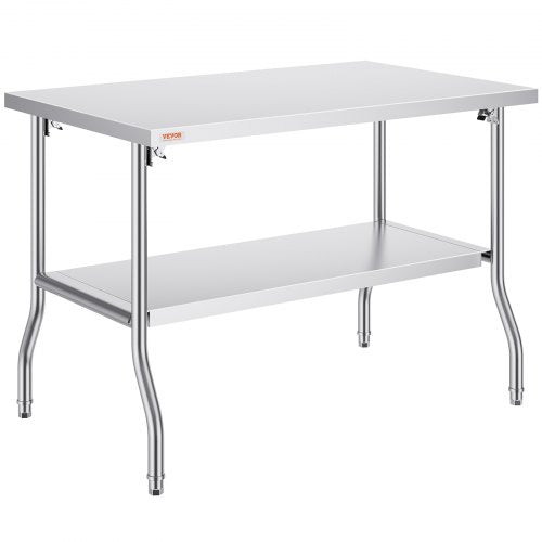 Sulankstomas nerūdijančio plieno darbo stalas VEVOR ZDGZT122*76XP, 122x76 cm