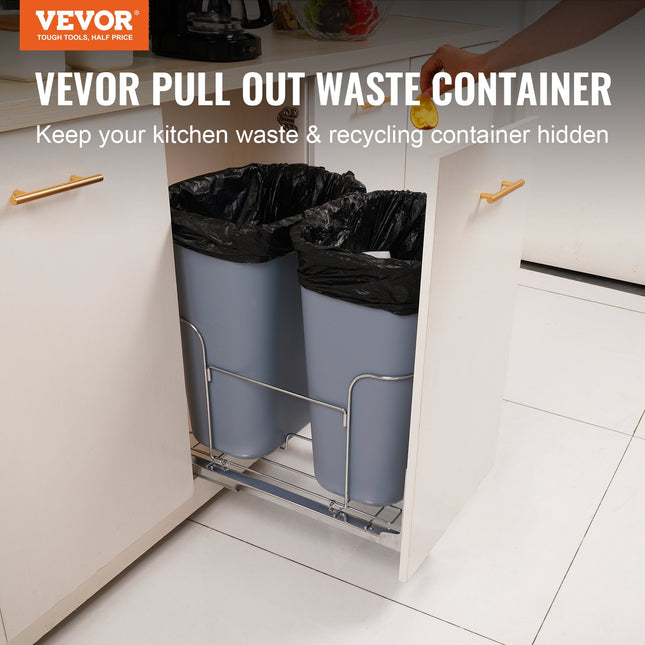 Ištraukiama šiukšliadėžė VEVOR YC1352SY, 2 x 35 l
