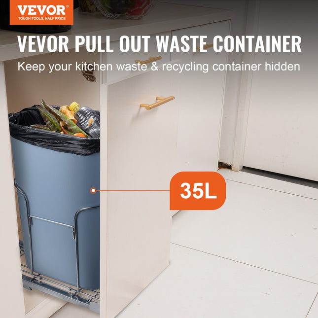 Ištraukiama šiukšliadėžė VEVOR YC1351SY, 35 l talpa