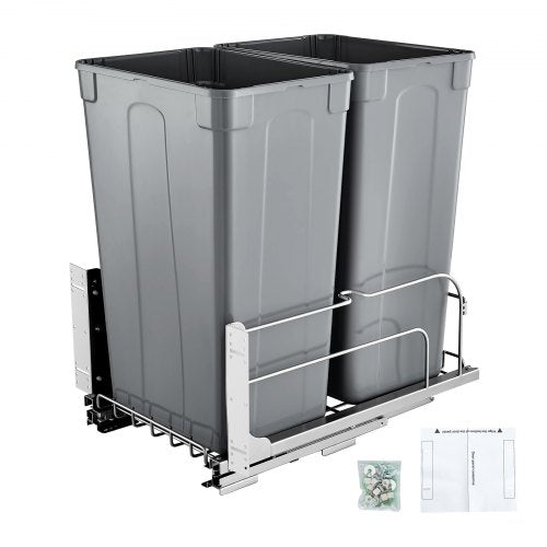 Ištraukiama šiukšliadėžė VEVOR BB-LM50L02, 2 x 47 l