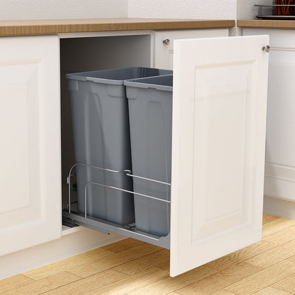 Ištraukiama šiukšliadėžė VEVOR BB-LM50L02, 2 x 47 l