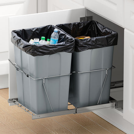 Ištraukiama šiukšliadėžė VEVOR CH-LS35L02, 2 x 33 l talpos