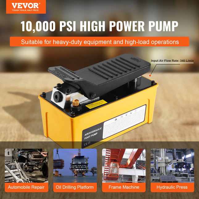 Pneumatinis hidraulinis siurblys VEVOR TL-A5102, 689 bar (10 000 PSI)