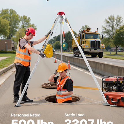 Gelbėjimo trikojis VEVOR JC2600985, 1179 kg gervė