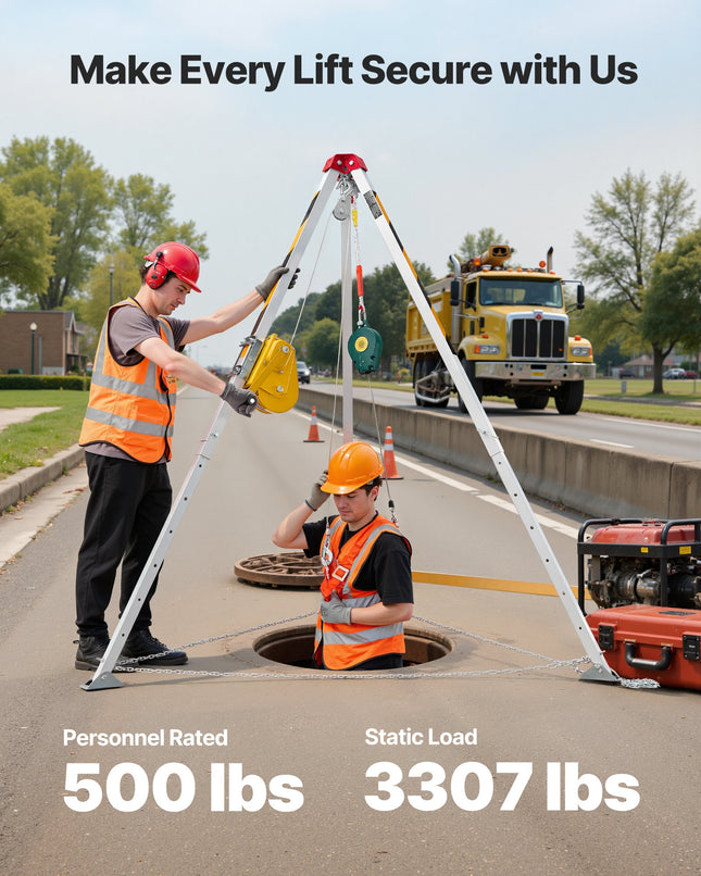 Gelbėjimo trikojis VEVOR JC2600985, 1179 kg gervė