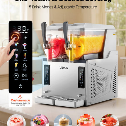 Šaldytų gėrimų gaminimo aparatas VEVOR X-60, 2 x 3 l talpa