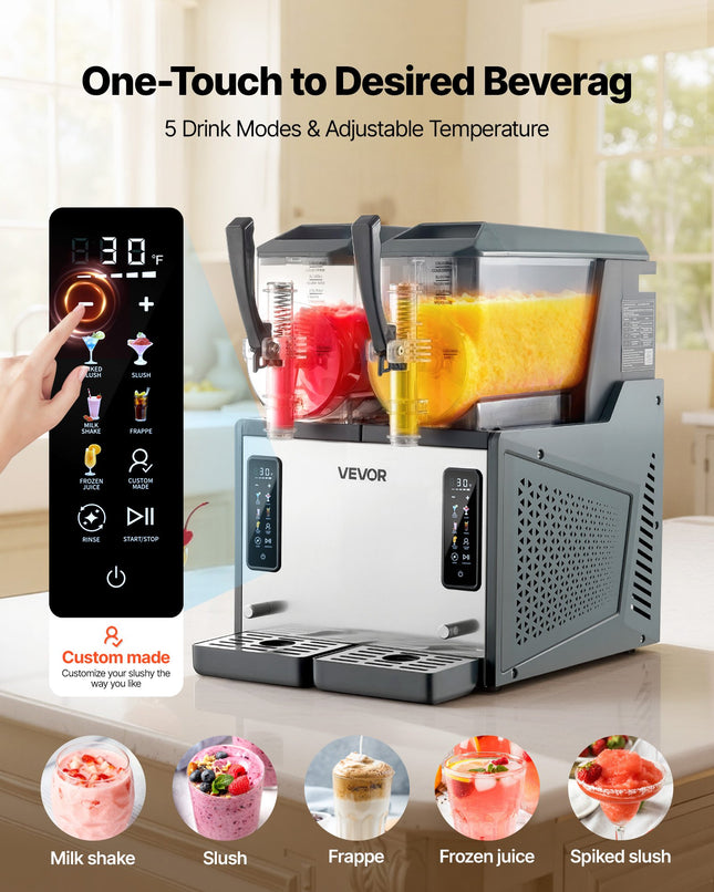 Šaldytų gėrimų aparatas VEVOR X-80, 2 x 4 l talpa