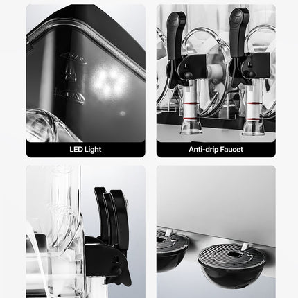 Šaldytų gėrimų aparatas VEVOR X-450, 3 x 15 l talpa