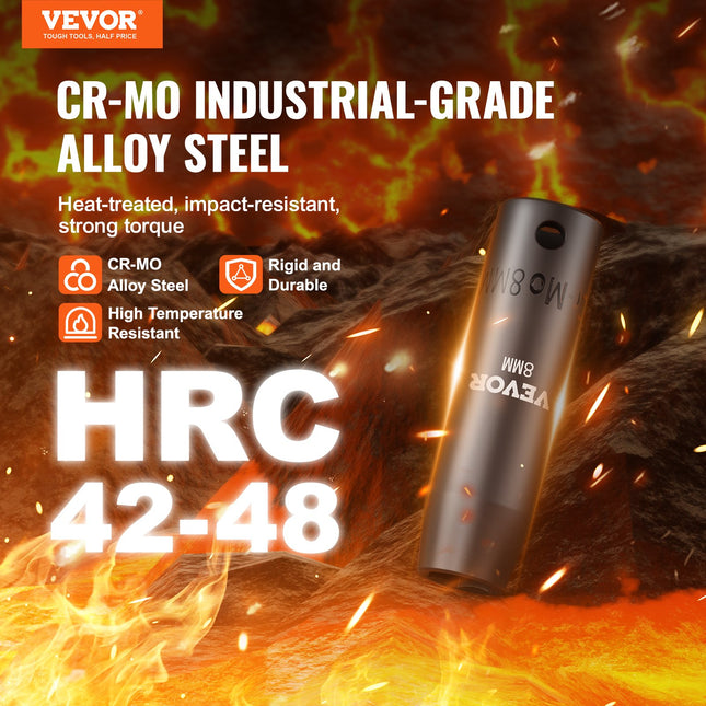 Smūginių galvučių rinkinys VEVOR XL3066, 18 dalių, 8–22 mm