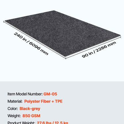 Garažo grindų kilimėlis VEVOR GM-05, 2,28 x 6,1 m
