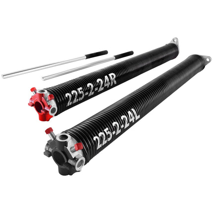 Garažo vartų torsioninės spyruoklės VEVOR 225-2-24, 610 mm ilgio