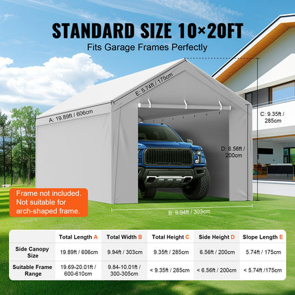 Automobilio stoginės tentas VEVOR SXYQCPBHDC10X20, 6 x 3 m