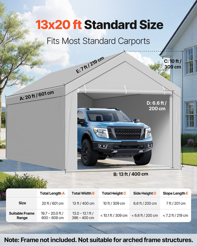 Pavėsinės tentas VEVOR SXYQCPBHDC13X20, 6 x 4 m