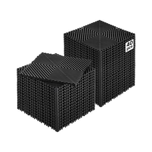 Sujungiamas drenažinis kilimėlis VEVOR GS-30*30*1.5-B, 40 vnt. komplektas