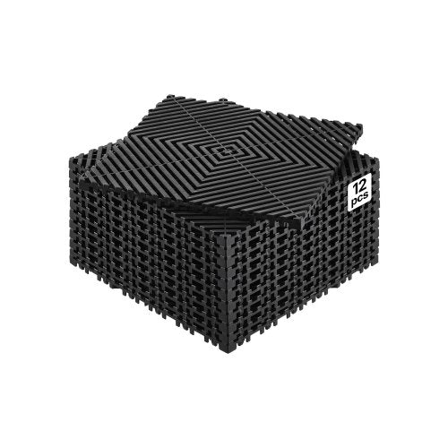 Modulinė drenažo danga VEVOR GS30*30*1.5-B, 12 vnt. rinkinys
