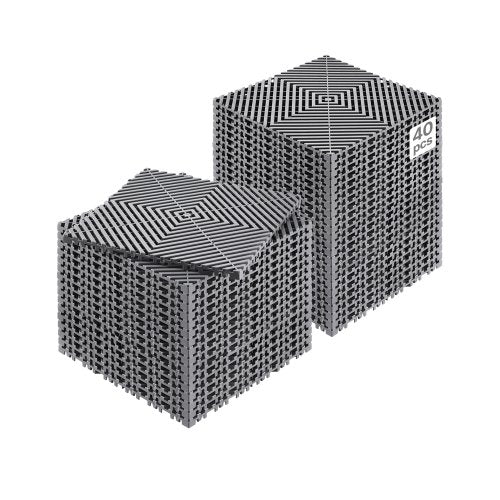 Sujungiami drenažiniai kilimėliai VEVOR GS-30*30*1.5-G, 40 vnt.